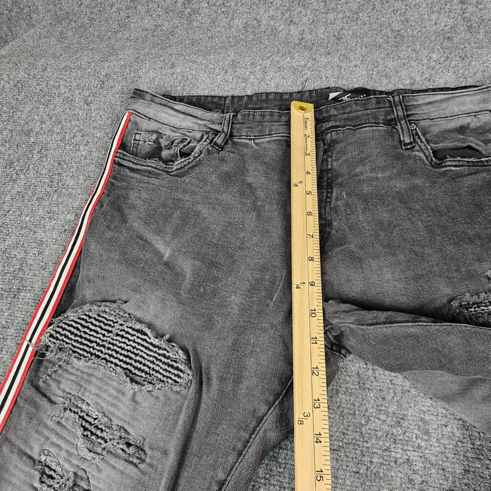 Jordan Craig Legacy Edition Distressed Side Stripe Jeans Black MensJM1933